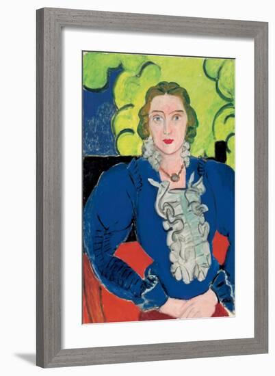 La Blouse Bleue, c.1936-Henri Matisse-Framed Art Print