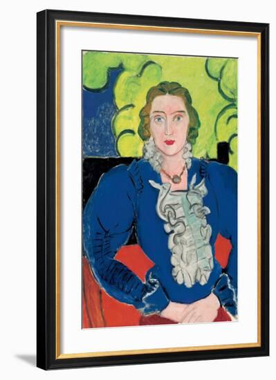 La Blouse Bleue, c.1936-Henri Matisse-Framed Art Print