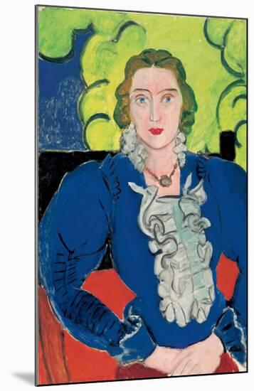 La Blouse Bleue, c.1936-Henri Matisse-Mounted Art Print