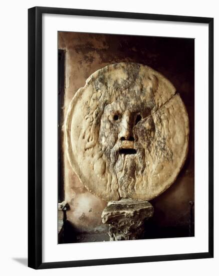 La Bocca della Verit�The Mouth of Truth), Roman Relief of the Face of the Sea God Oceanus-null-Framed Photographic Print