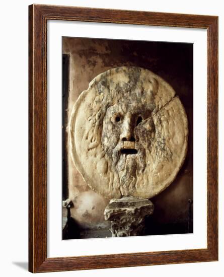 La Bocca della Verit�The Mouth of Truth), Roman Relief of the Face of the Sea God Oceanus-null-Framed Photographic Print