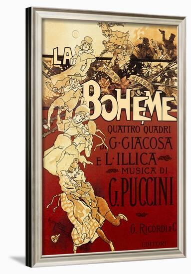 La Boheme, Musica di Puccini-Adolfo Hohenstein-Framed Art Print