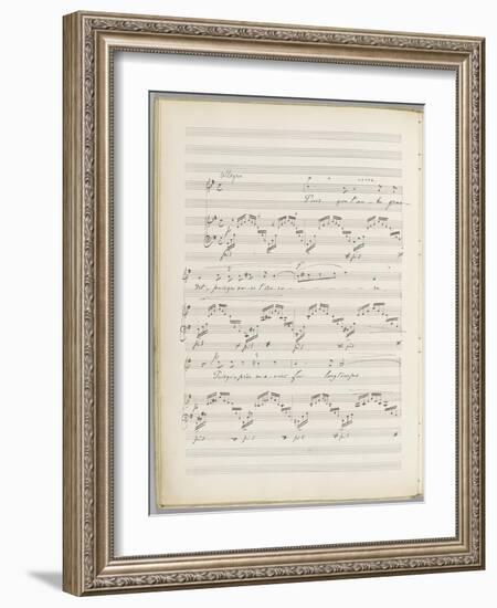 La bonne chanson. Voix, piano. Op. 61 : Mélodie "Puisque l'aube grandit"-Gabriel Fauré-Framed Giclee Print