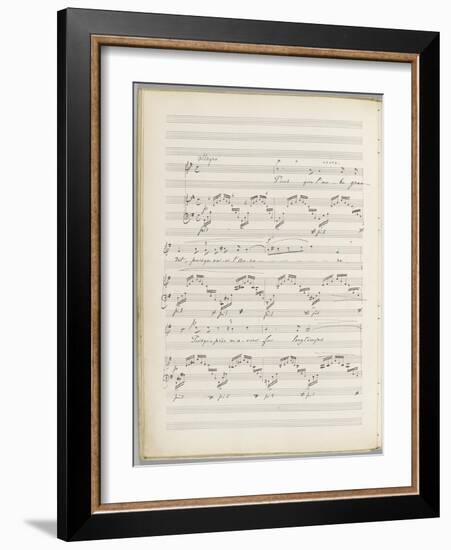 La bonne chanson. Voix, piano. Op. 61 : Mélodie "Puisque l'aube grandit"-Gabriel Fauré-Framed Giclee Print