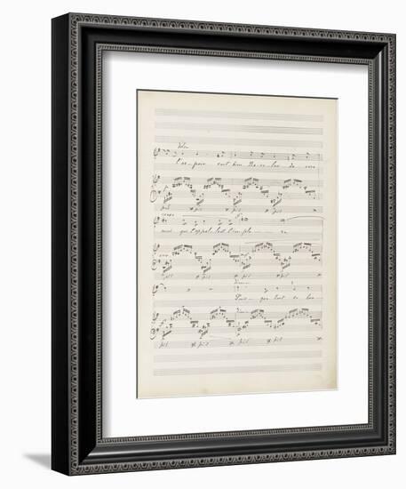 La bonne chanson. Voix, piano. Op. 61 : Mélodie "Puisque l'aube grandit"-Gabriel Fauré-Framed Giclee Print