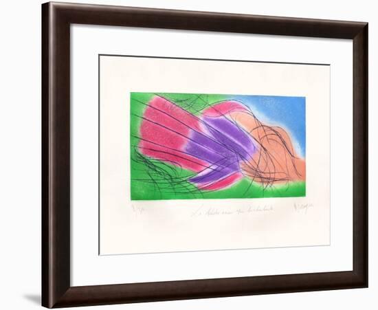 La Bouche Amere Apres la Rhubarbe-Jean Messagier-Framed Limited Edition