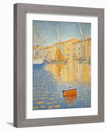 La boue rouge. The red buoy. St. Tropez 1895. Oil on canvas 81 x 65 cm R. F. 1957-12.-Paul Signac-Framed Giclee Print