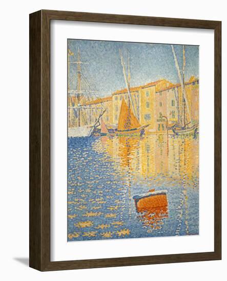 La boue rouge. The red buoy. St. Tropez 1895. Oil on canvas 81 x 65 cm R. F. 1957-12.-Paul Signac-Framed Giclee Print