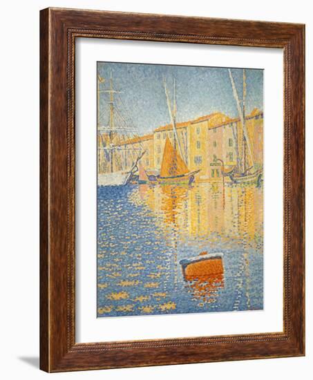 La boue rouge. The red buoy. St. Tropez 1895. Oil on canvas 81 x 65 cm R. F. 1957-12.-Paul Signac-Framed Giclee Print