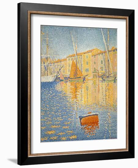 La boue rouge. The red buoy. St. Tropez 1895. Oil on canvas 81 x 65 cm R. F. 1957-12.-Paul Signac-Framed Giclee Print