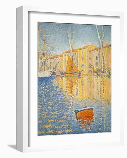 La boue rouge. The red buoy. St. Tropez 1895. Oil on canvas 81 x 65 cm R. F. 1957-12.-Paul Signac-Framed Giclee Print