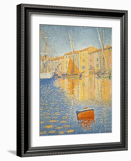 La boue rouge. The red buoy. St. Tropez 1895. Oil on canvas 81 x 65 cm R. F. 1957-12.-Paul Signac-Framed Giclee Print