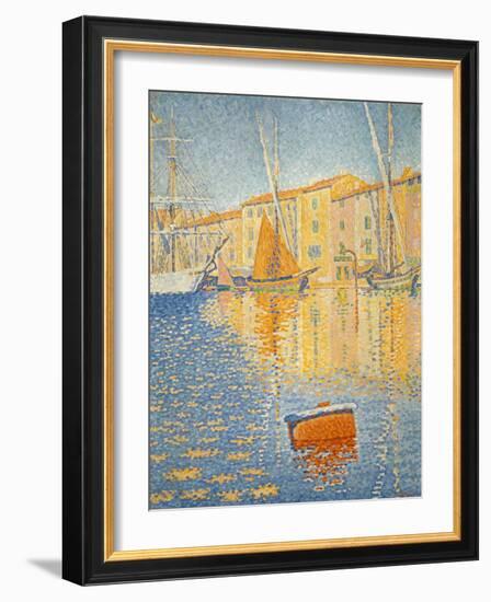 La boue rouge. The red buoy. St. Tropez 1895. Oil on canvas 81 x 65 cm R. F. 1957-12.-Paul Signac-Framed Giclee Print