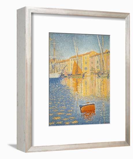 La boue rouge. The red buoy. St. Tropez 1895. Oil on canvas 81 x 65 cm R. F. 1957-12.-Paul Signac-Framed Giclee Print