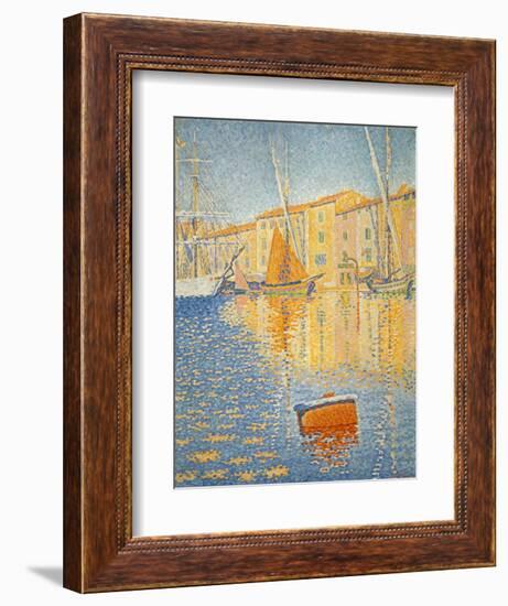 La boue rouge. The red buoy. St. Tropez 1895. Oil on canvas 81 x 65 cm R. F. 1957-12.-Paul Signac-Framed Giclee Print