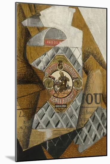 La Bouteille D'Anis (The Bottle of Anís Del Mono)-Juan Gris-Mounted Giclee Print