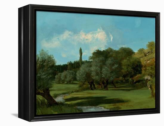 La Bretonnerie in the Department of Indre, 1856 (Oil on Canvas)-Gustave Courbet-Framed Premier Image Canvas