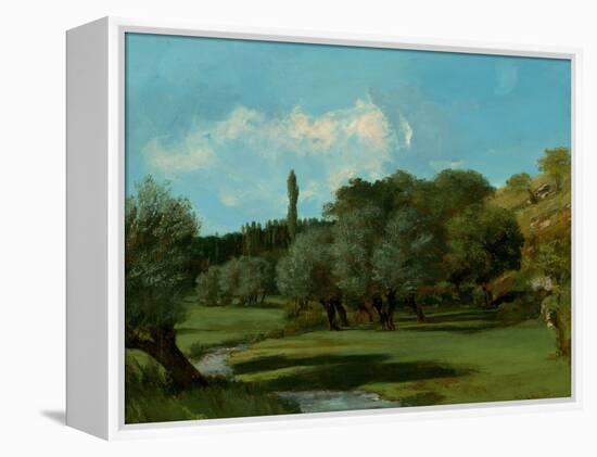 La Bretonnerie in the Department of Indre, 1856 (Oil on Canvas)-Gustave Courbet-Framed Premier Image Canvas