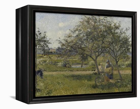 La brouette, verger-Camille Pissarro-Framed Premier Image Canvas