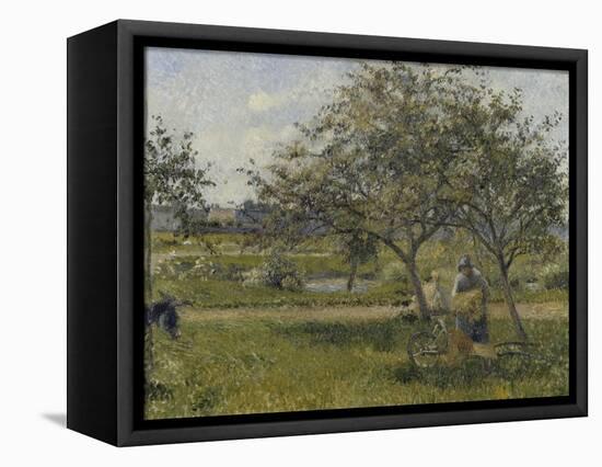 La brouette, verger-Camille Pissarro-Framed Premier Image Canvas