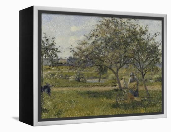 La brouette, verger-Camille Pissarro-Framed Premier Image Canvas