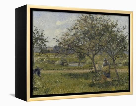 La brouette, verger-Camille Pissarro-Framed Premier Image Canvas