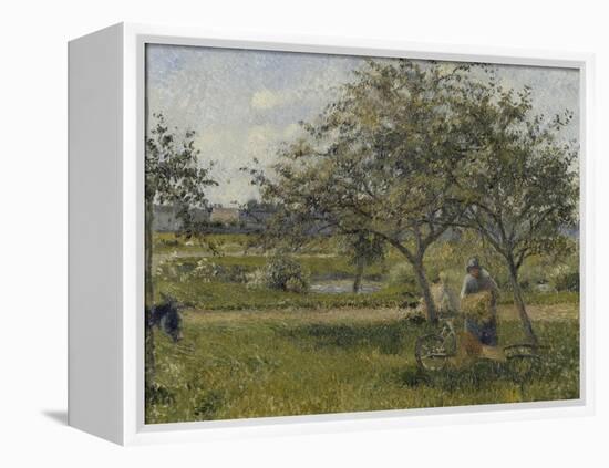 La brouette, verger-Camille Pissarro-Framed Premier Image Canvas