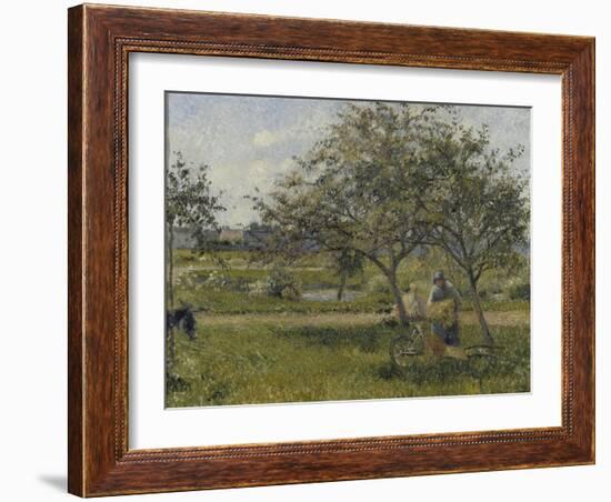 La brouette, verger-Camille Pissarro-Framed Giclee Print