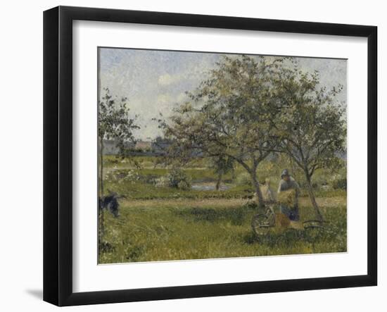 La brouette, verger-Camille Pissarro-Framed Giclee Print