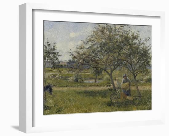 La brouette, verger-Camille Pissarro-Framed Giclee Print