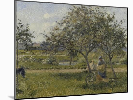 La brouette, verger-Camille Pissarro-Mounted Giclee Print