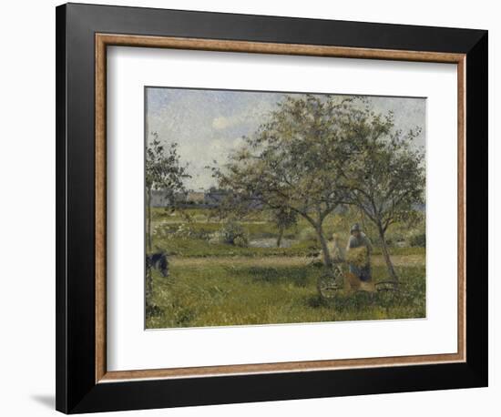 La brouette, verger-Camille Pissarro-Framed Giclee Print