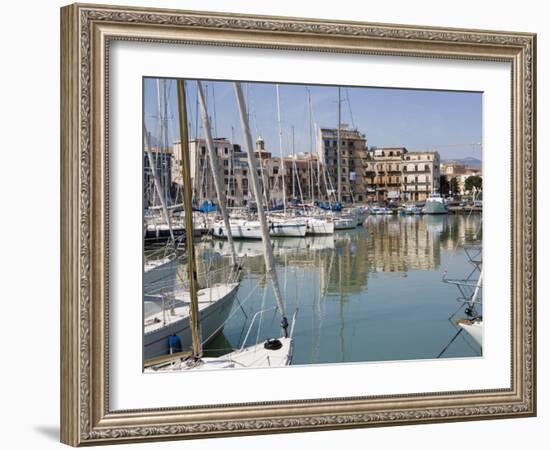 La Cala Port, Palermo, Sicily, Italy, Mediterranean, Europe-Martin Child-Framed Photographic Print