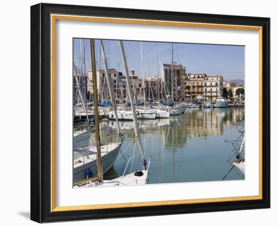 La Cala Port, Palermo, Sicily, Italy, Mediterranean, Europe-Martin Child-Framed Photographic Print