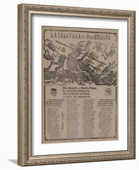 La Calavera De Don Quijote-Antonio Vanegas Arroyo-Framed Art Print