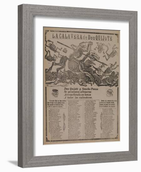 La Calavera De Don Quijote-Antonio Vanegas Arroyo-Framed Art Print