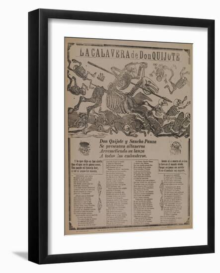 La Calavera De Don Quijote-Antonio Vanegas Arroyo-Framed Art Print