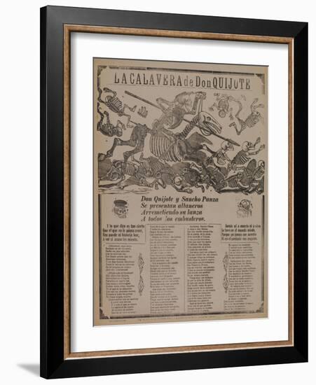 La Calavera De Don Quijote-Antonio Vanegas Arroyo-Framed Art Print