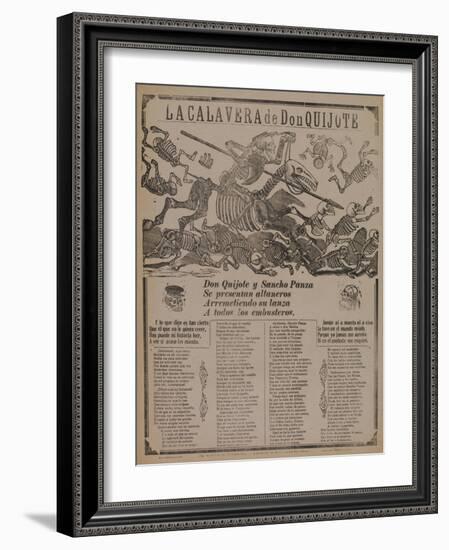 La Calavera De Don Quijote-Antonio Vanegas Arroyo-Framed Art Print