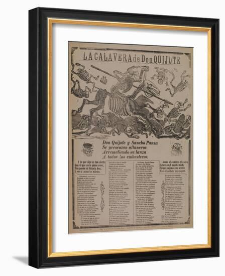 La Calavera De Don Quijote-Antonio Vanegas Arroyo-Framed Art Print