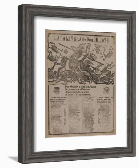 La Calavera De Don Quijote-Antonio Vanegas Arroyo-Framed Art Print