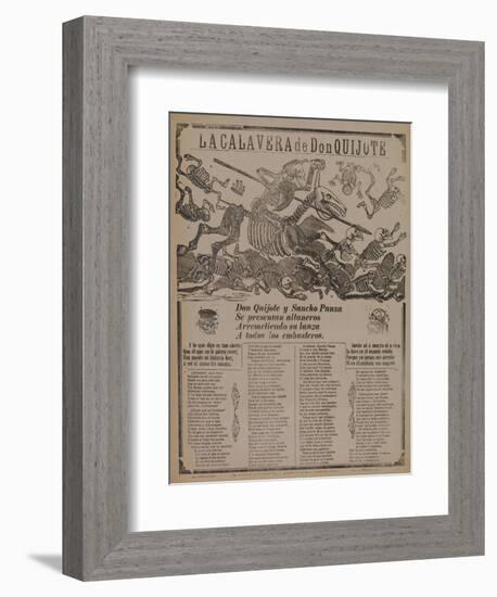 La Calavera De Don Quijote-Antonio Vanegas Arroyo-Framed Art Print