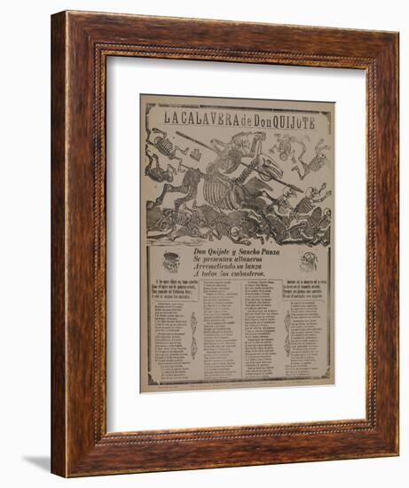 La Calavera De Don Quijote-Antonio Vanegas Arroyo-Framed Art Print