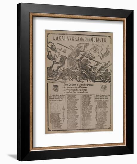 La Calavera De Don Quijote-Antonio Vanegas Arroyo-Framed Art Print