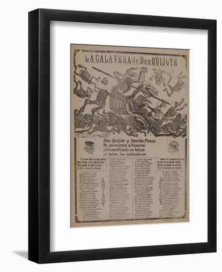 La Calavera De Don Quijote-Antonio Vanegas Arroyo-Framed Art Print