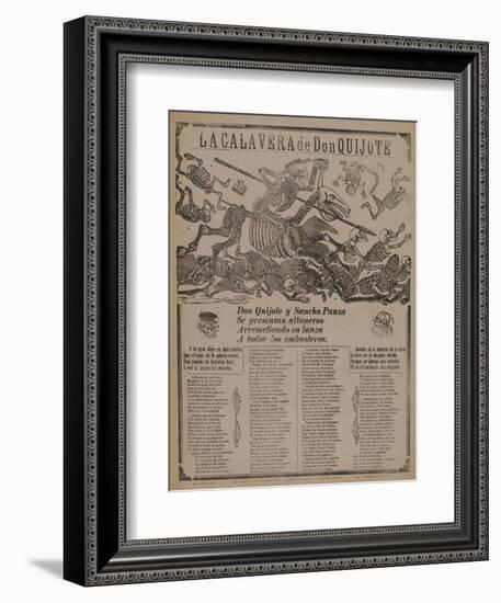 La Calavera De Don Quijote-Antonio Vanegas Arroyo-Framed Art Print