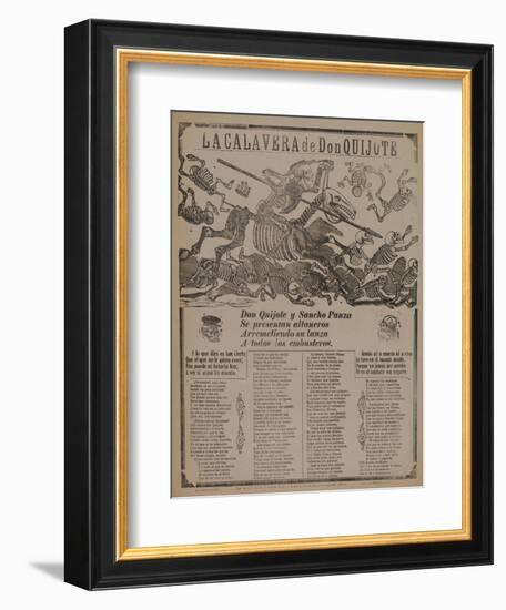 La Calavera De Don Quijote-Antonio Vanegas Arroyo-Framed Art Print