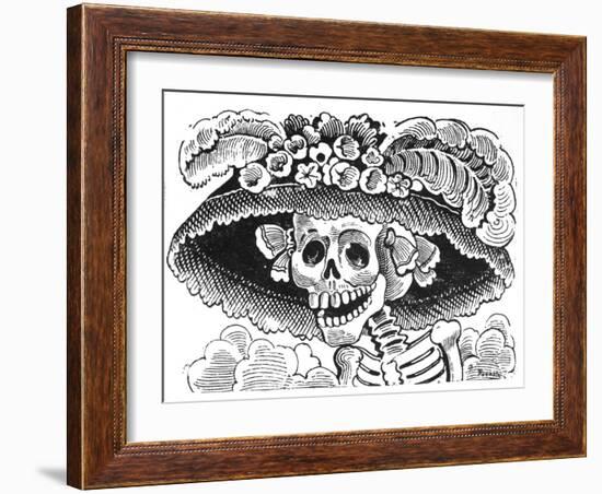 La Calavera de La Catrina, 1913-Jose Guadalupe Posada-Framed Giclee Print