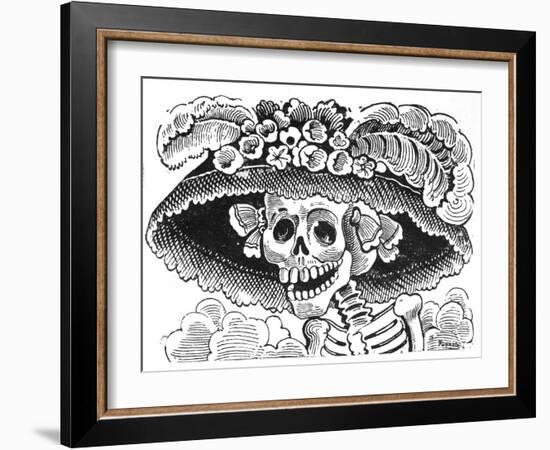 La Calavera de La Catrina, 1913-Jose Guadalupe Posada-Framed Giclee Print