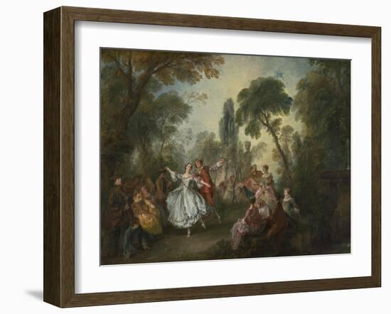 La Camargo Dancing, 1730-Nicolas Lancret-Framed Art Print